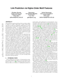 Link Prediction via Higher-Order Motif Features