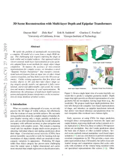 3D Scene Reconstruction with Multi-layer Depth and Epipolar Transformers