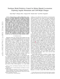 Nonlinear Model Predictive Control for Robust Bipedal Locomotion:
  Exploring Angular Momentum and CoM Height Changes