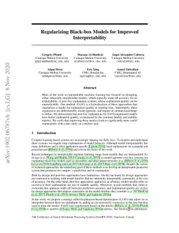 Regularizing Black-box Models for Improved Interpretability