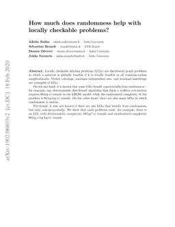 How much does randomness help with locally checkable problems?