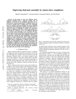 Improving dual-arm assembly by master-slave compliance