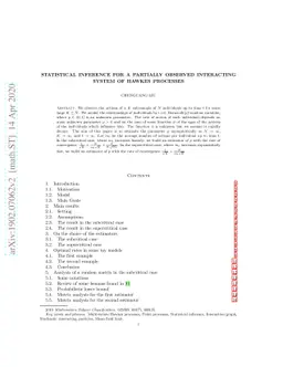 Statistical inference for a partially observed interacting system of
  Hawkes processes