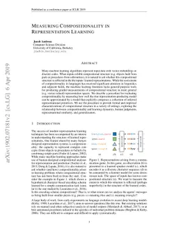 Measuring Compositionality in Representation Learning