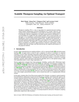 Scalable Thompson Sampling via Optimal Transport