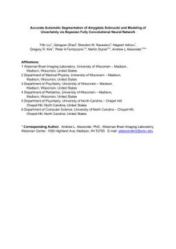 Accurate Automatic Segmentation of Amygdala Subnuclei and Modeling of
  Uncertainty via Bayesian Fully Convolutional Neural Network