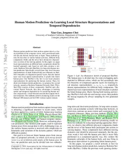 Human Motion Prediction via Learning Local Structure Representations and
  Temporal Dependencies