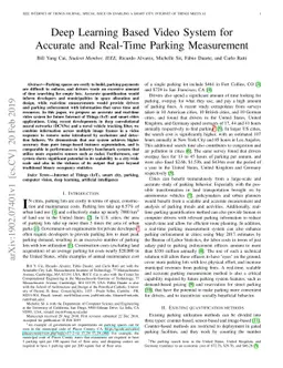 Deep Learning Based Video System for Accurate and Real-Time Parking
  Measurement