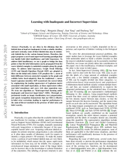 Learning with Inadequate and Incorrect Supervision