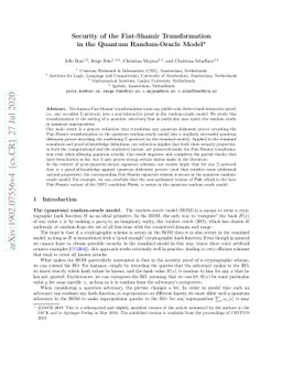 Security of the Fiat-Shamir Transformation in the Quantum Random-Oracle
  Model