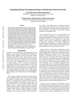 Emulating Human Developmental Stages with Bayesian Neural Networks