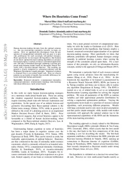 Where Do Human Heuristics Come From?