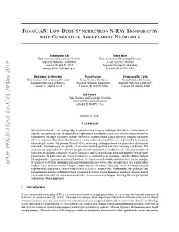 TomoGAN: Low-Dose Synchrotron X-Ray Tomography with Generative
  Adversarial Networks