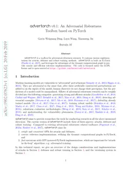 advertorch v0.1: An Adversarial Robustness Toolbox based on PyTorch