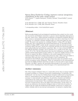 Sparse Deep Predictive Coding captures contour integration capabilities
  of the early visual system