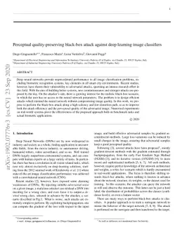 Perceptual Quality-preserving Black-Box Attack against Deep Learning
  Image Classifiers