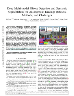Deep Multi-modal Object Detection and Semantic Segmentation for
  Autonomous Driving: Datasets, Methods, and Challenges