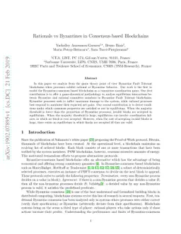 Rationals vs Byzantines in Consensus-based Blockchains