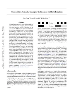 Wasserstein Adversarial Examples via Projected Sinkhorn Iterations