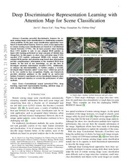 Deep Discriminative Representation Learning with Attention Map for Scene
  Classification