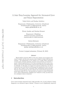 A Joint Deep Learning Approach for Automated Liver and Tumor
  Segmentation