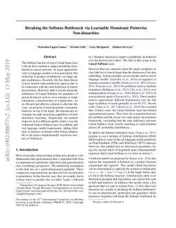 Breaking the Softmax Bottleneck via Learnable Monotonic Pointwise
  Non-linearities