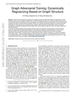 Graph Adversarial Training: Dynamically Regularizing Based on Graph
  Structure
