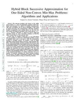 Hybrid Block Successive Approximation for One-Sided Non-Convex Min-Max
  Problems: Algorithms and Applications