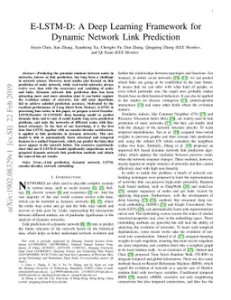 E-LSTM-D: A Deep Learning Framework for Dynamic Network Link Prediction
