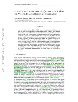 Large-Scale Answerer in Questioner's Mind for Visual Dialog Question
  Generation