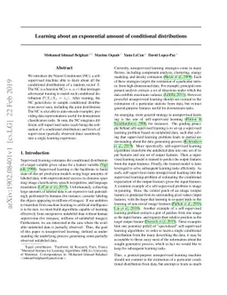 Learning about an exponential amount of conditional distributions