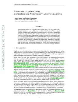 Adversarial Attacks on Graph Neural Networks via Meta Learning
