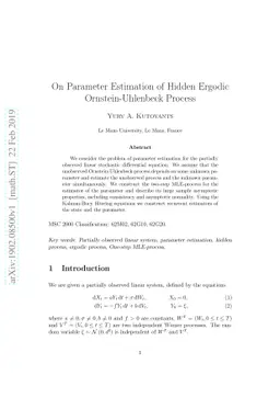 On Parameter Estimation of Hidden Ergodic Ornstein-Uhlenbeck Process
