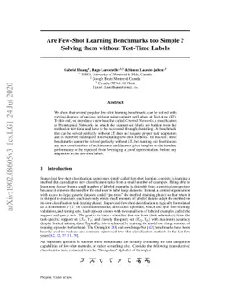 Are Few-Shot Learning Benchmarks too Simple ? Solving them without Task
  Supervision at Test-Time