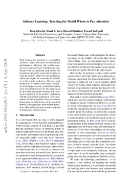 Saliency Learning: Teaching the Model Where to Pay Attention