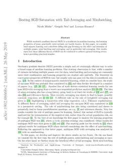 Beating SGD Saturation with Tail-Averaging and Minibatching