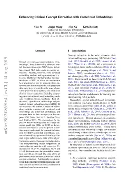 Enhancing Clinical Concept Extraction with Contextual Embeddings