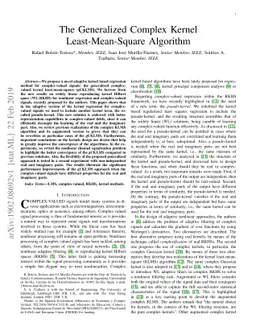 The Generalized Complex Kernel Least-Mean-Square Algorithm