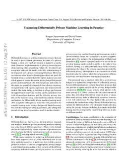Evaluating Differentially Private Machine Learning in Practice