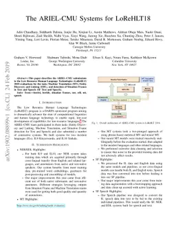 The ARIEL-CMU Systems for LoReHLT18