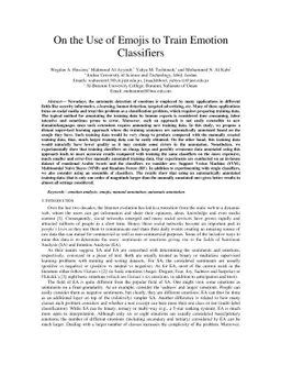 On the Use of Emojis to Train Emotion Classifiers