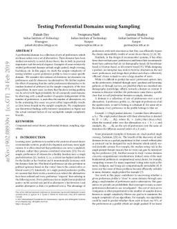 Testing Preferential Domains Using Sampling