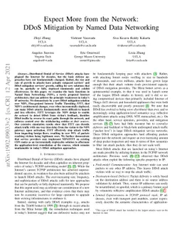 Expect More from the Networking: DDoS Mitigation by FITT in Named Data
  Networking