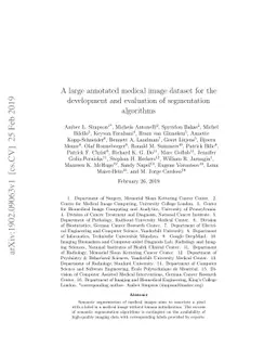 A large annotated medical image dataset for the development and
  evaluation of segmentation algorithms