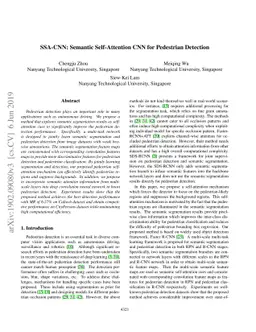 SSA-CNN: Semantic Self-Attention CNN for Pedestrian Detection