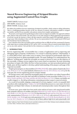 Neural Reverse Engineering of Stripped Binaries using Augmented Control
  Flow Graphs