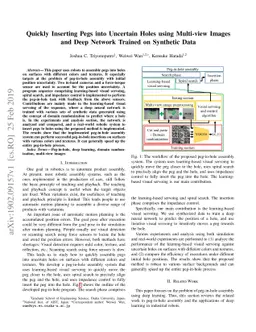 Quickly Inserting Pegs into Uncertain Holes using Multi-view Images and
  Deep Network Trained on Synthetic Data