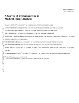 A Survey of Crowdsourcing in Medical Image Analysis