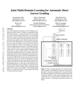 Joint Multi-Domain Learning for Automatic Short Answer Grading