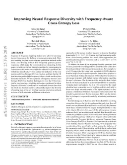 Improving Neural Response Diversity with Frequency-Aware Cross-Entropy
  Loss